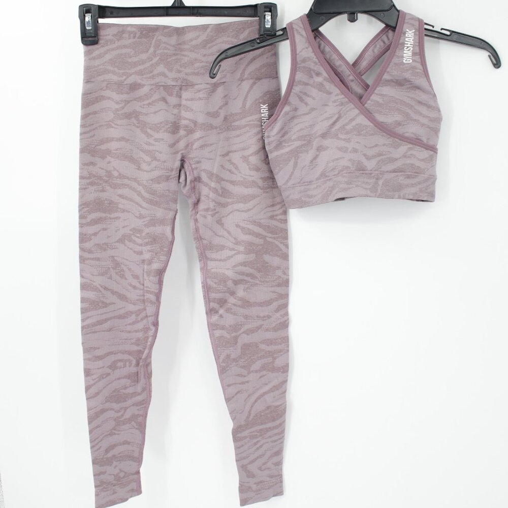 Gymshark Sports Bra Leggings Set Womens XS/S Adapt Seamless Camo gym workout run